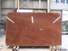 Royal red teak wood marble slab